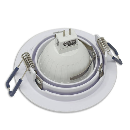 LED Einbaustrahler rund schwenkbar 5-7W 12V MR16 Einbau-Spot Lampe 75-85mm Panel