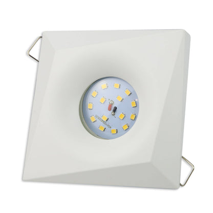Design Einbaurahmen GU10 MR16 rund eckig weiß chrom Gehäuse Einbauleuchte Ø70mm