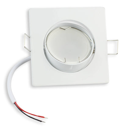 LED Einbaustrahler GU10 230 Volt 1-9 Watt rund eckig Einbauspot 75mm Lochmaß