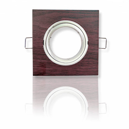 LED Einbaustrahler schwenkbar braun eckig Holz super flach 3-6,5W IP40 230 Volt