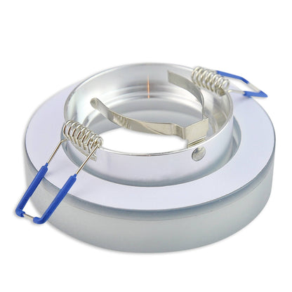 Einbaurahmen GU10 MR16 Glas rund eckig Gehäuse Einbaustrahler Spot LED Halogen