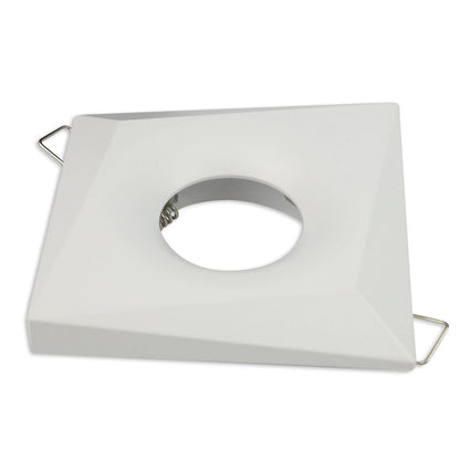 Design Einbaurahmen GU10 MR16 rund eckig weiß chrom Gehäuse Einbauleuchte Ø70mm