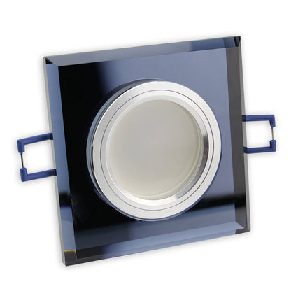 LED Einbaustrahler MR16 12 Volt 5-7W rund eckig Einbauspot Glas 75mm Bohrloch