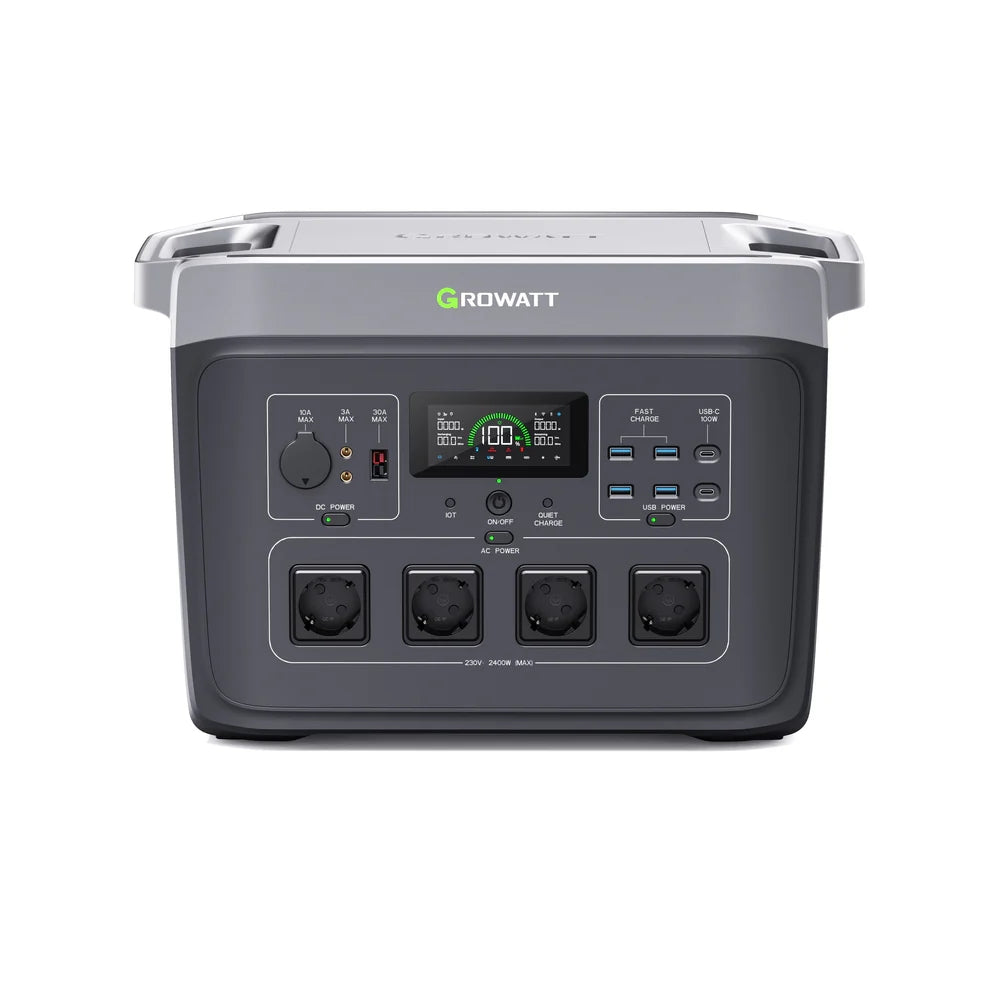 Growatt INFINITY 2000 PRO Tragbare Powerstation 2048Wh Kapazität & 2400W Leistung