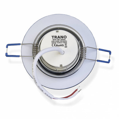 LED Einbaustrahler Glas schwenkbar flach 3-6,5W 230 Volt Einbauspot Lampe