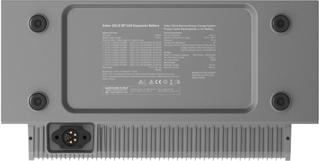 Anker SOLIX BP1600 Erweiterungsakku 1,6 kWh, erweiterbar auf 9,6 kWh
