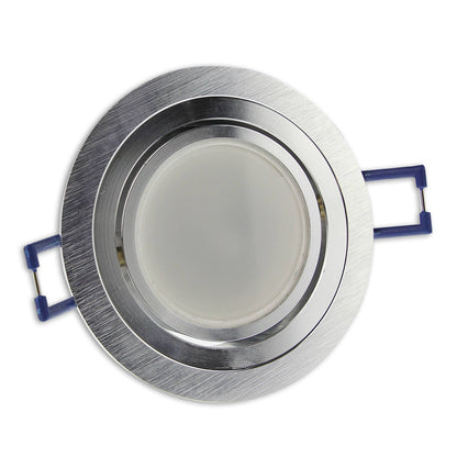 Einbaurahmen eckig rund GU10 MR16 schwenkbar Gehäuse 68mm Einbaustrahler Spot