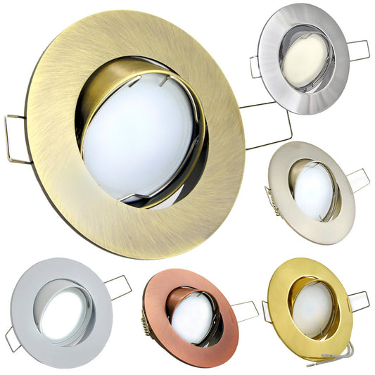 LED Einbaustrahler flach 3-6,5W Aluminium 230V Spot Einbauleuchte