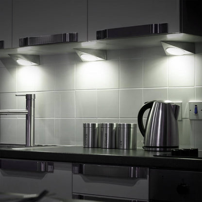 LED Unterbeleuchtung Küchenbeleuchtung Küche Dreieck Edelstahl Lampe
