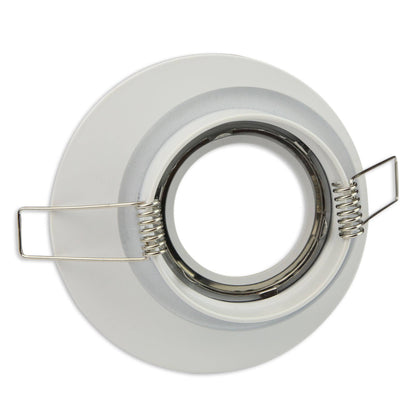 Design Einbaurahmen GU10 MR16 rund eckig weiß chrom Gehäuse Einbauleuchte Ø70mm