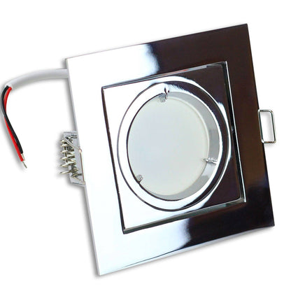 LED Einbaustrahler MR16 12V 5-7W eckig schwenkbar Spot 80mm Bohrloch Leuchte
