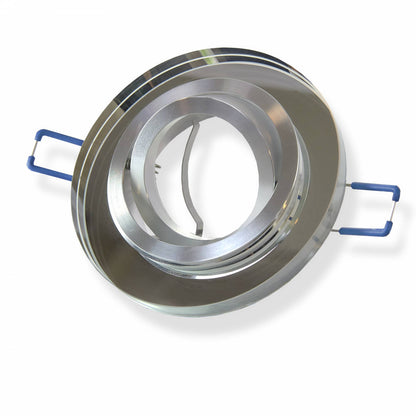 Einbaurahmen GU10 Glas schwenkbar rund eckig Gehäuse 75mm Einbaustrahler