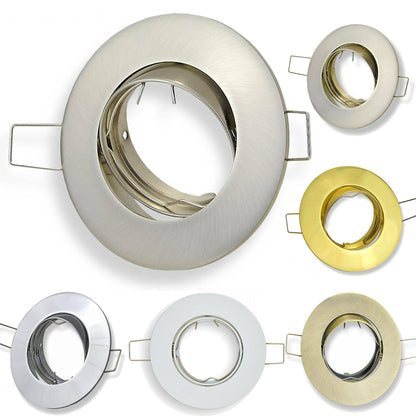 Einbaurahmen rund GU10 MR16 schwenkbar 75-80mm Gehäuse Einbaustrahler Spot LED