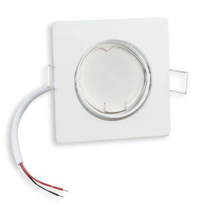 LED Einbaustrahler GU10 230 Volt 1-9 Watt rund eckig Einbauspot 75mm Lochmaß