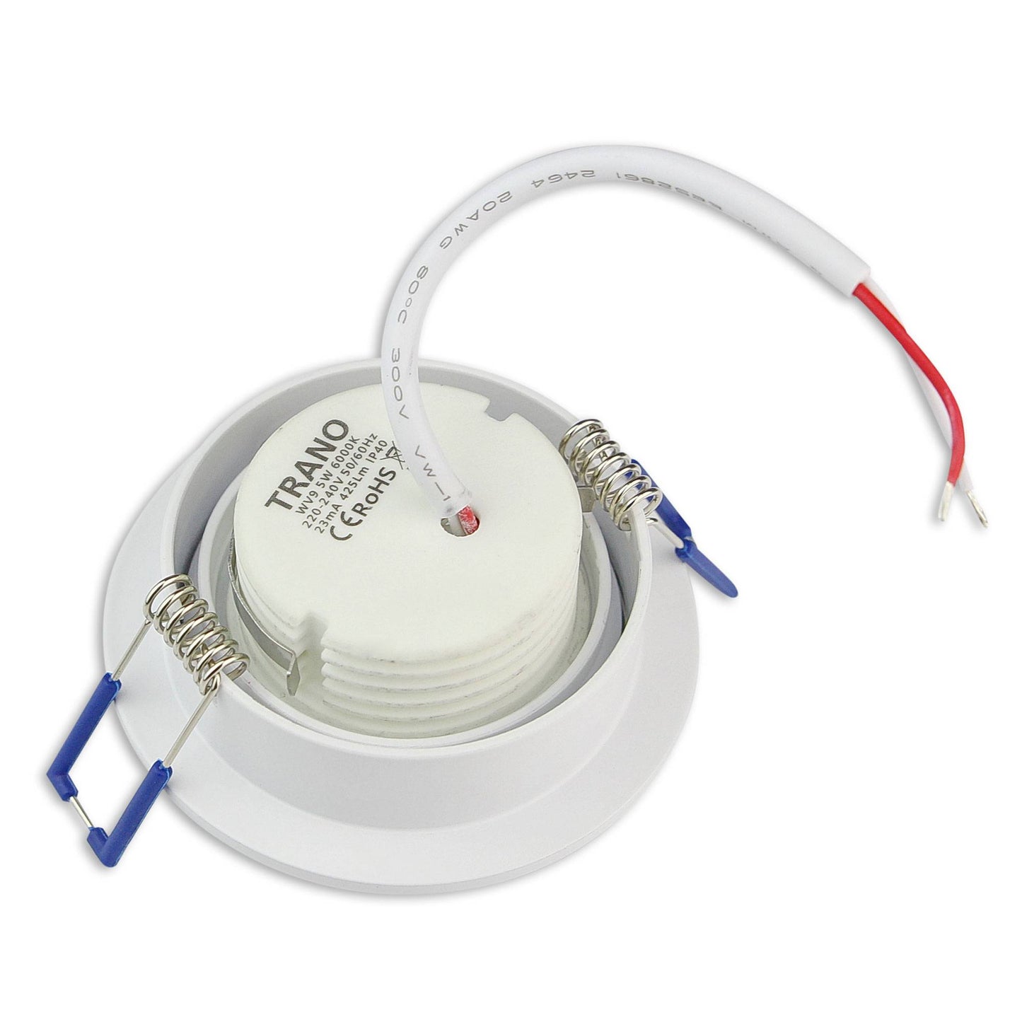 LED Einbaustrahler rund eckig 230V flach Spot Strahler 75mm