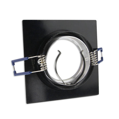 Einbaurahmen eckig rund GU10 MR16 schwenkbar Gehäuse 68mm Einbaustrahler Spot