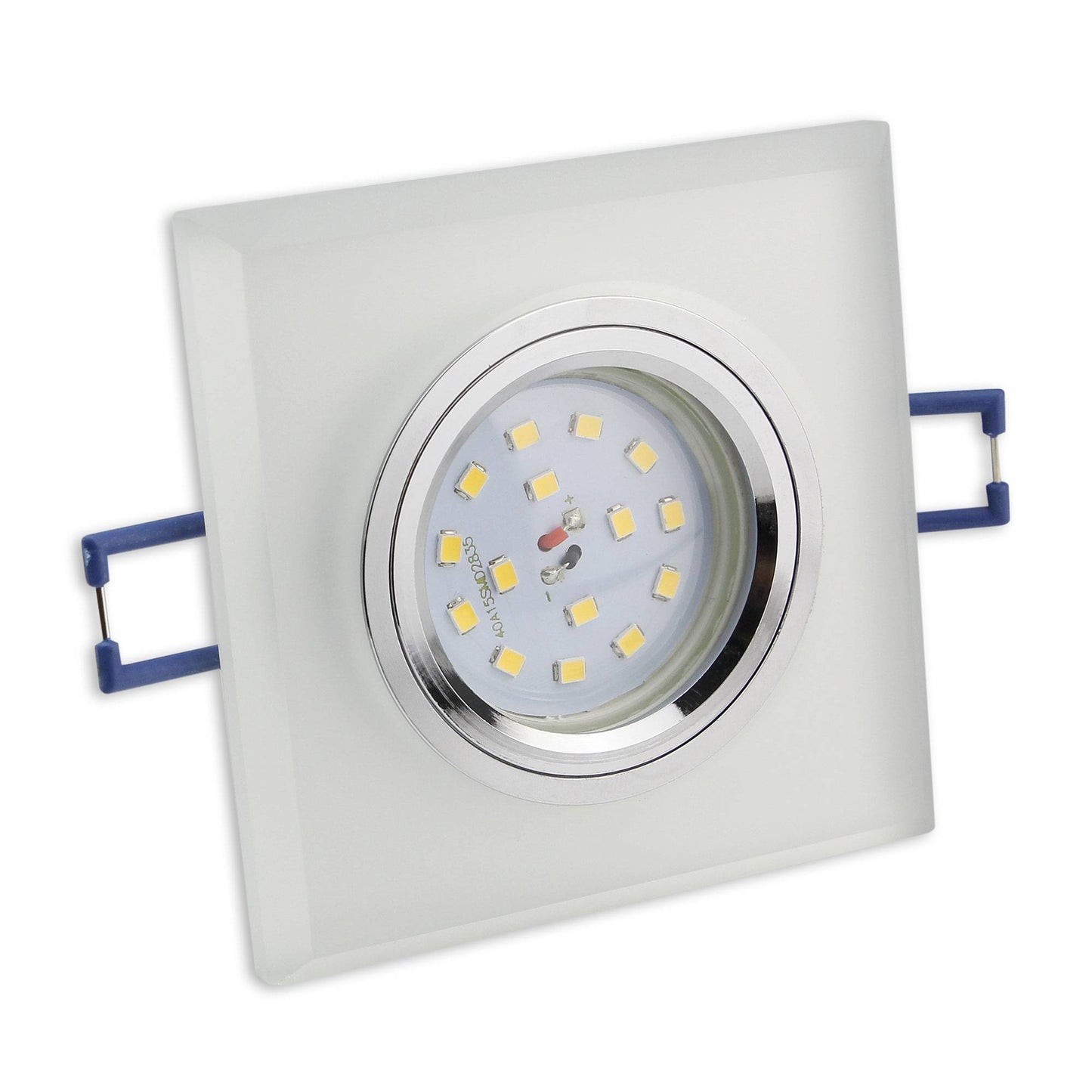 LED Einbaustrahler 230V 5-7W rund eckig Spot Glas 75mm Bohrloch Einbauleuchte