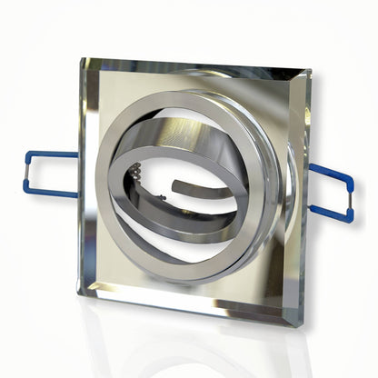Einbaurahmen GU10 Glas schwenkbar rund eckig Gehäuse 75mm Einbaustrahler