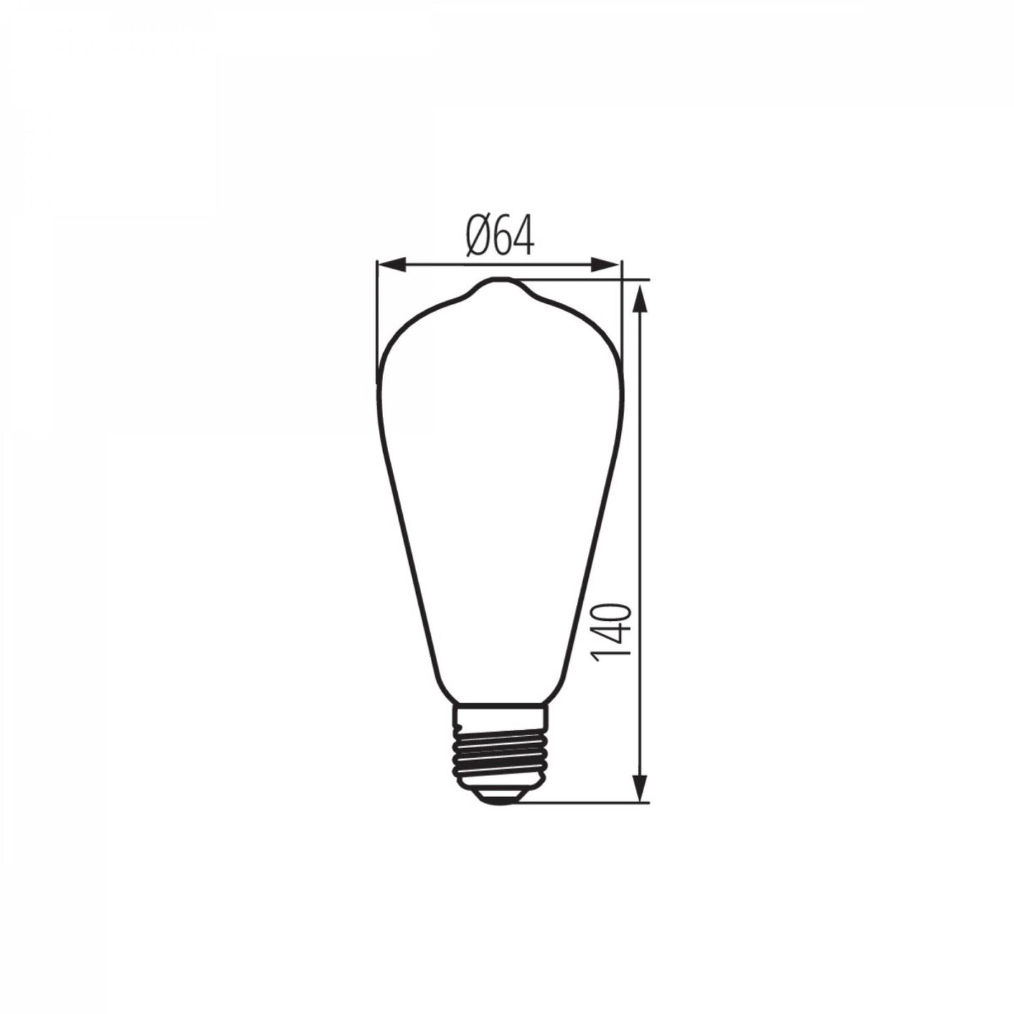 E27 LED Lampe 5W Filament ST64 Glüh-Birne Edison Vintage Retro warmweiß