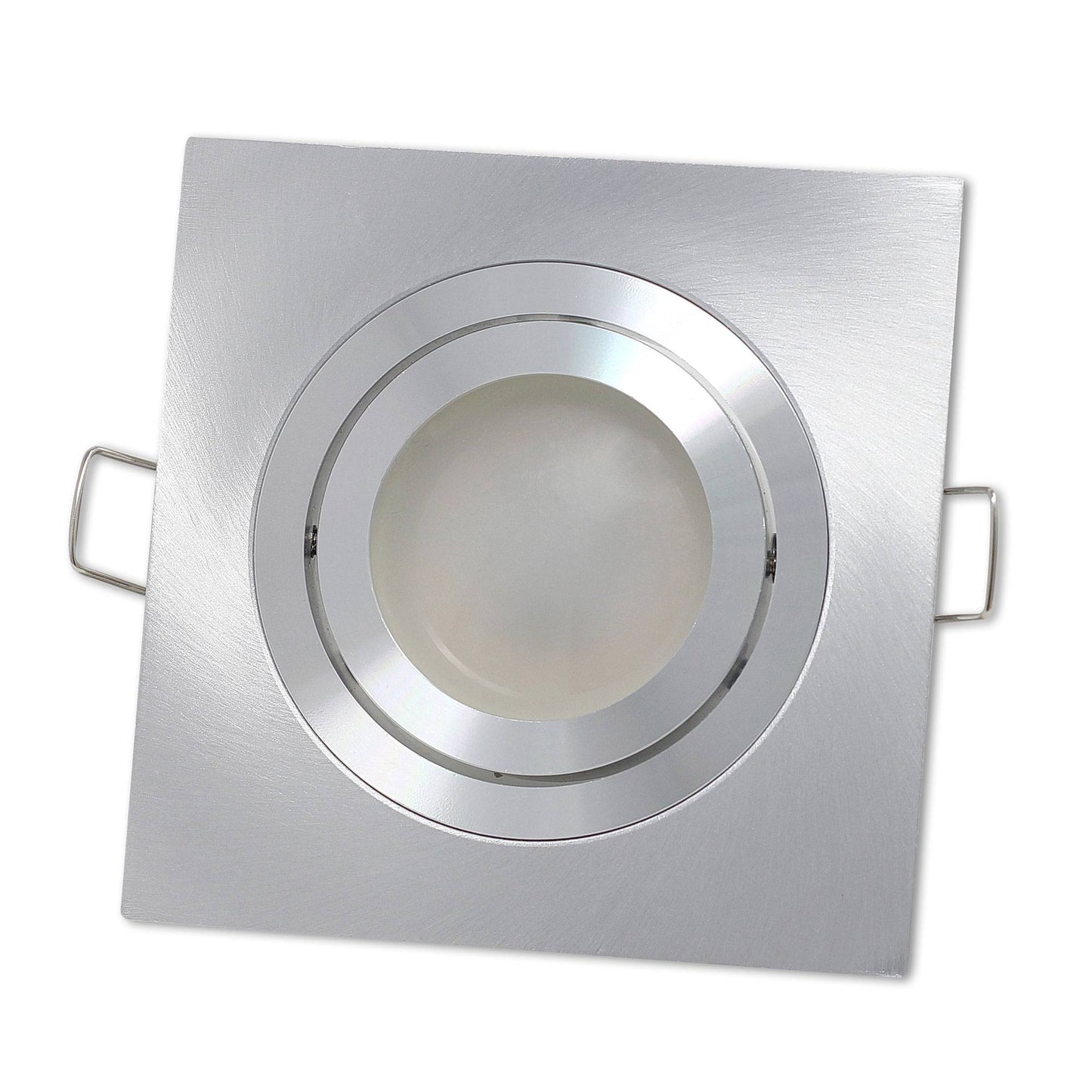 Einbaurahmen GU10 MR16 schwenkbar eckig Gehäuse Einbaustrahler Ø75-82mm Bohrloch Spot LED Halogen