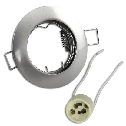 Einbaurahmen schwenkbar rund eckig Rahmen Einbaustrahler 60mm Spot GU10 MR16 LED