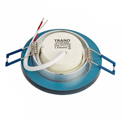 LED Einbaustrahler Glas 3-6,5W dimmbar Deckenleuchte Einbauleuchte 75-80mm flach