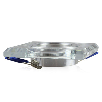 LED Einbaustrahler MR16 12 Volt 5-7W rund eckig Einbauspot Glas 75mm Bohrloch