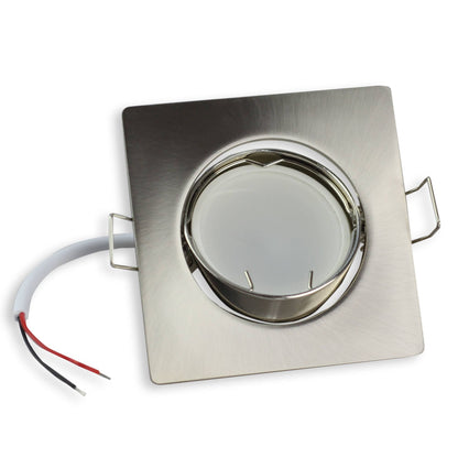 LED Einbaustrahler GU10 230 Volt 1-9 Watt rund eckig Einbauspot 75mm Lochmaß