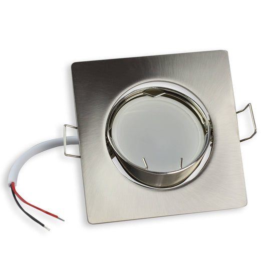 LED Einbaustrahler GU10 230 Volt 1-9 Watt rund eckig Einbauspot 75mm Lochmaß