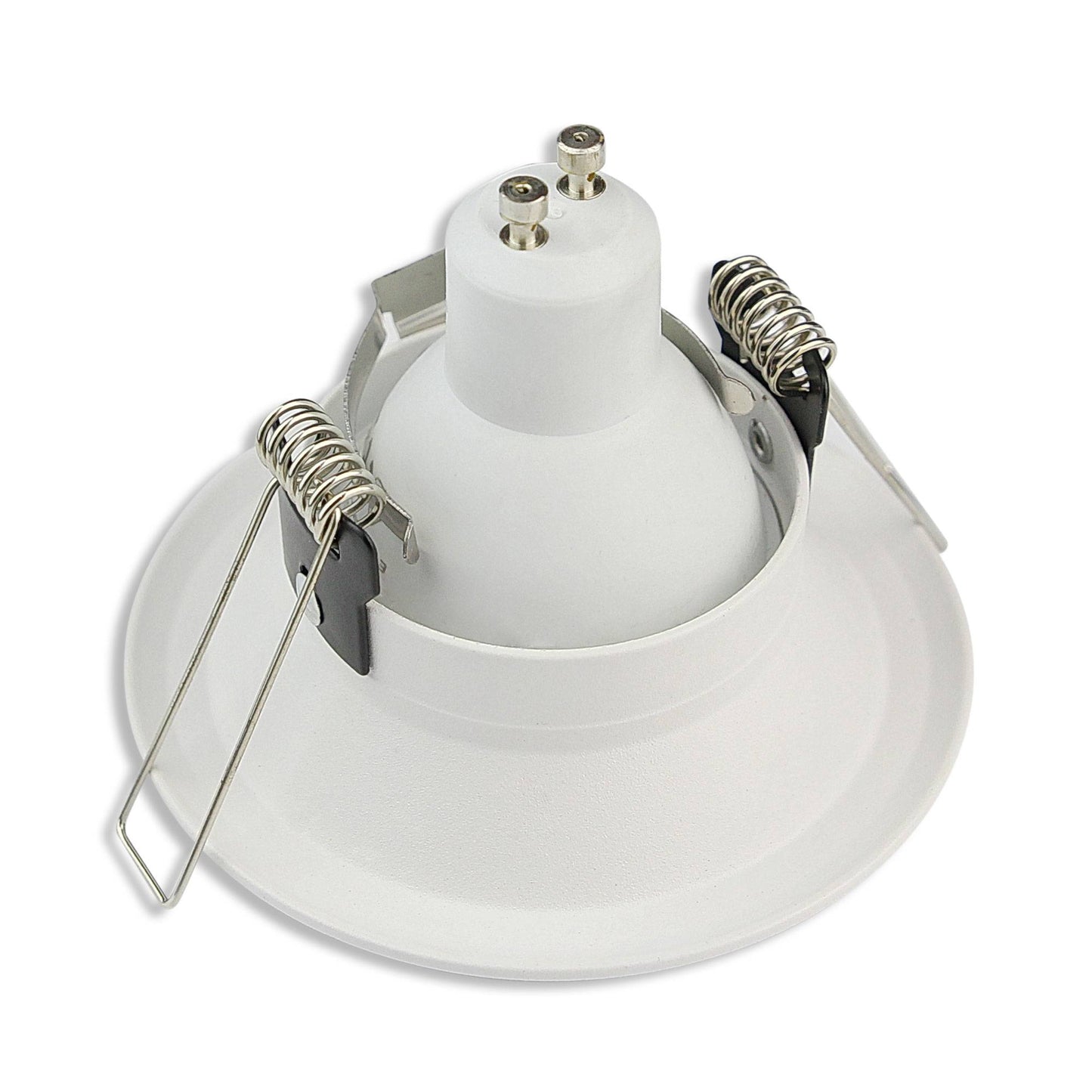 Einbau-Rahmen rund GU10 MR16 Gehäuse 75mm Einbauleuchte Spot gold LED Halogen