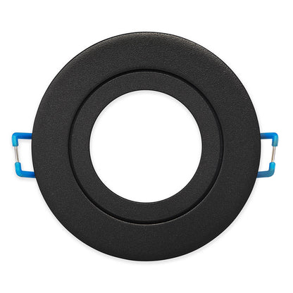 LED Einbaustrahler rund IP44 5-7W schwarz Bad Außen Einbauleuchte MR16 12V flach