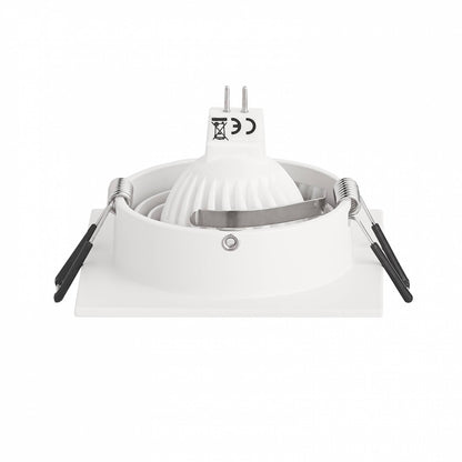 LED Einbaustrahler 5-7W weiß eckig MR16 12V 80mm Bohrloch schwenkbar