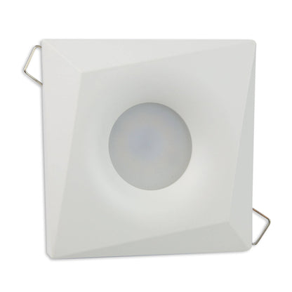 Design Einbaurahmen GU10 MR16 rund eckig weiß chrom Gehäuse Einbauleuchte Ø70mm
