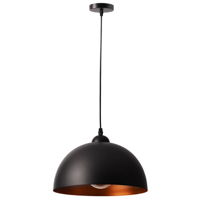2x Pendelleuchte schwarz gold Hängeleuchte Deckenleuchte Retro-Design