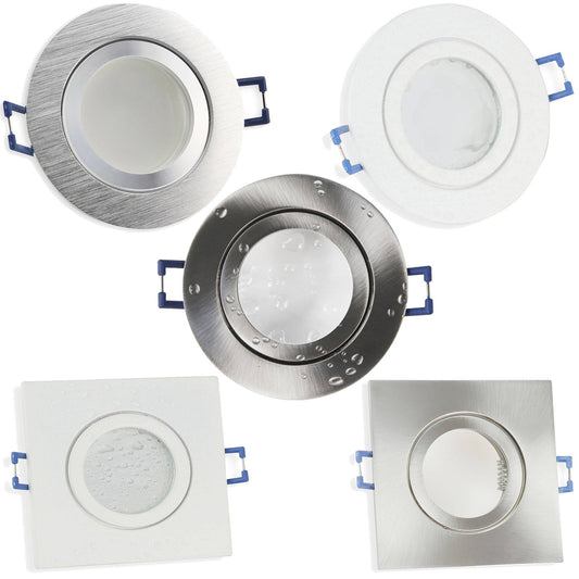 LED Einbaustrahler 12V MR16 Bad Badezimmer 5-7 Watt rund eckig IP44 Sauna