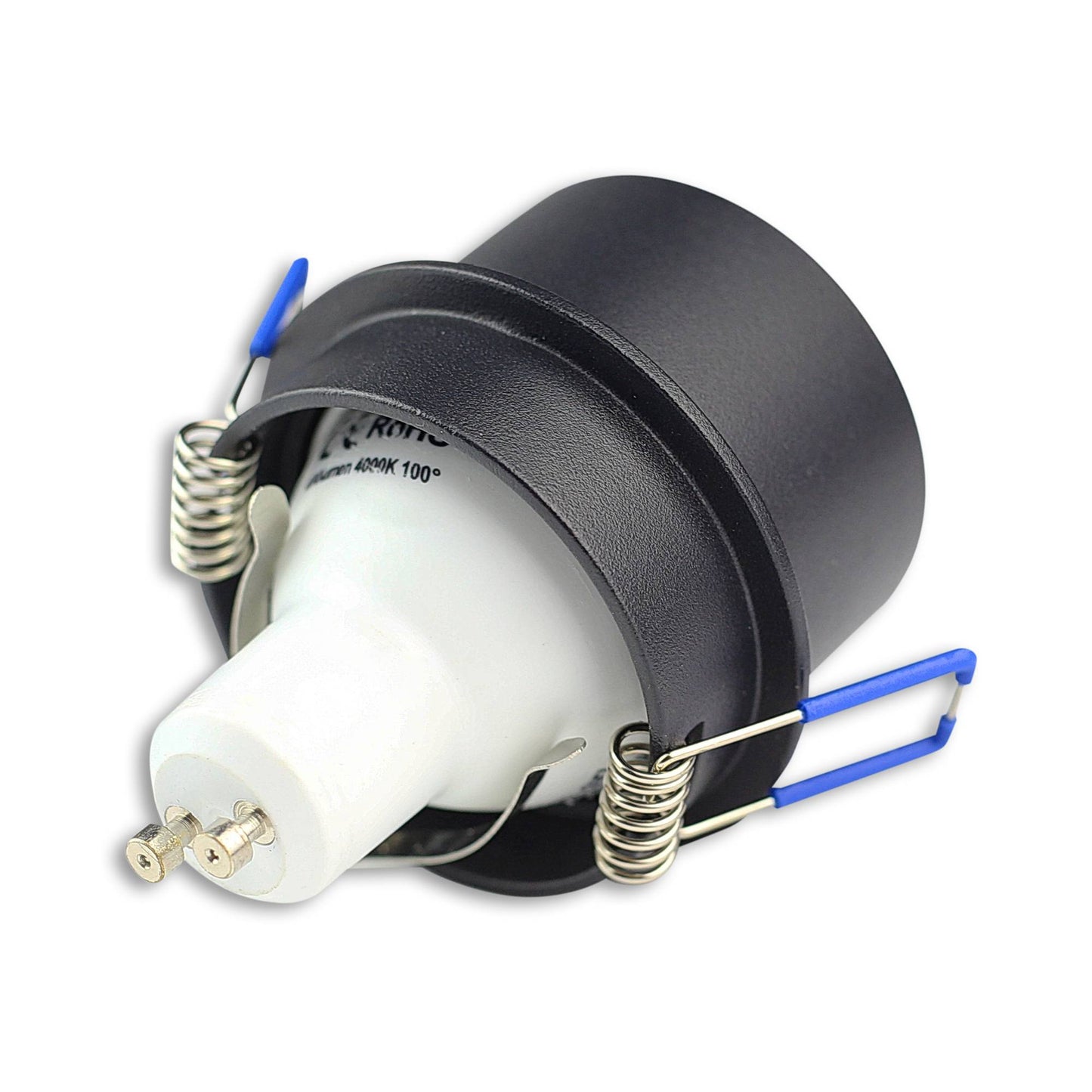 Einbaurahmen GU10 MR16 rund silber schwarz Gehäuse Einbauleuchte Ø65mm Bohrloch