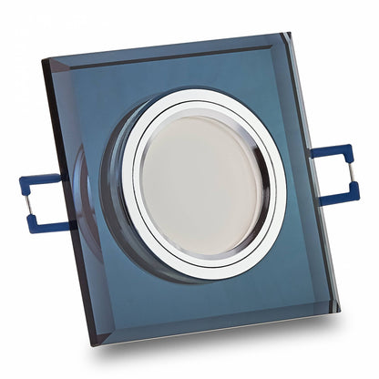 Einbaurahmen GU10 MR16 Glas Rahmen Einbaustrahler 75mm Einbau-Spot LED Halogen