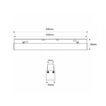 Trano 48V CCT Magnet Schienenleuchte 12W/20W dimmbar – DALI‑2, 2700‑6000K, 120° Winkel, Aluminium, Opaler Diffusor, UGR22, Schwarz
