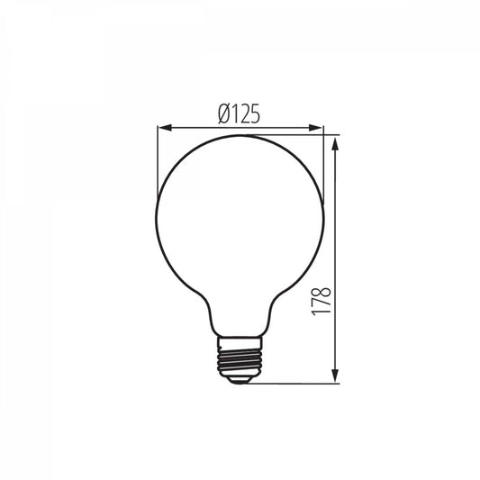 E27 LED Lampe 5W warmweiß Filament G125 Birne Glühbirne Edison Vintage Retro