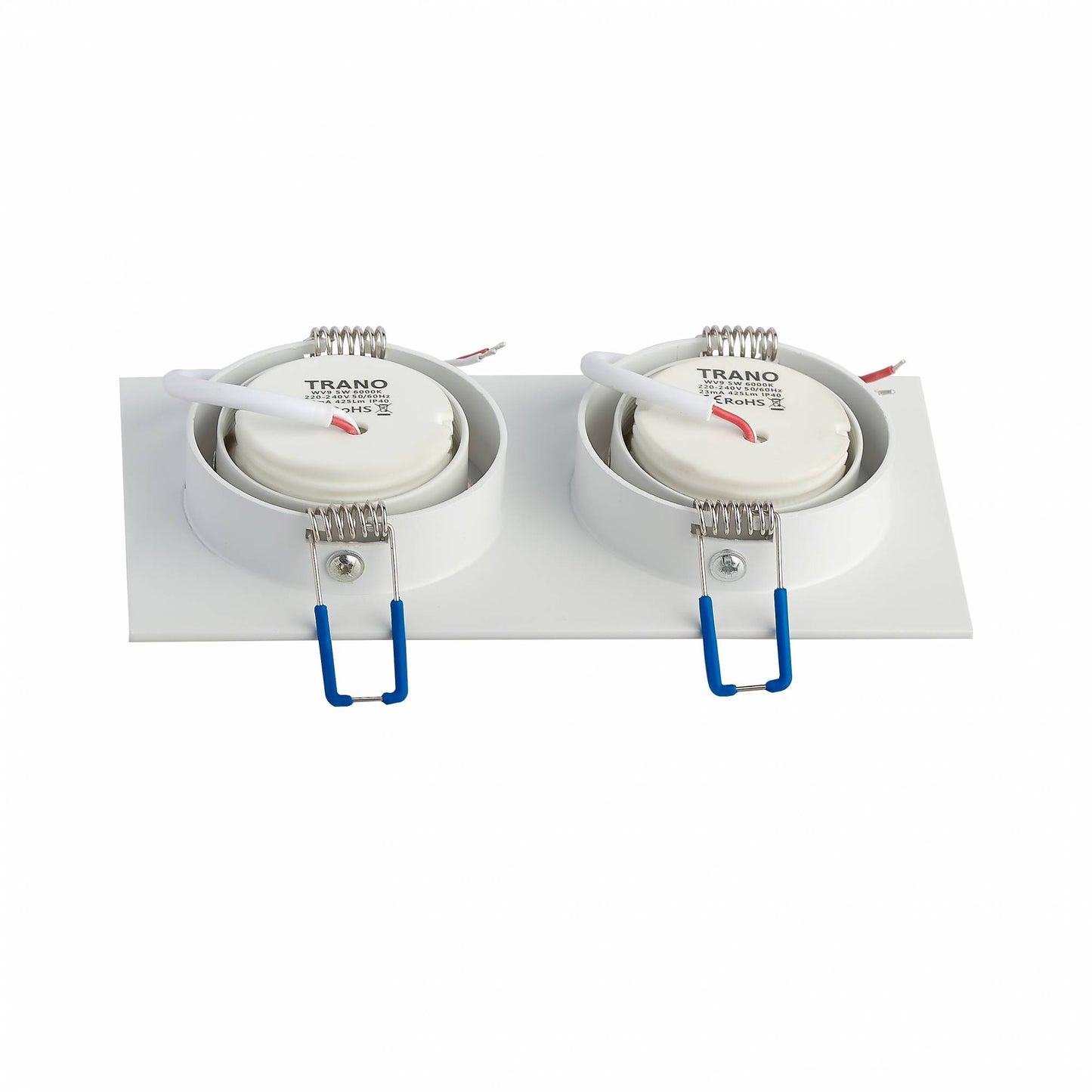 LED Einbaustrahler flach eckig 3W 5W 6,5W Einbaurahmen Deckenspot 230V dimmbar