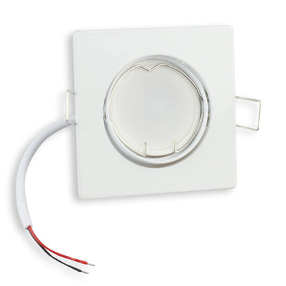 LED Einbaustrahler GU10 230 Volt 1-9 Watt rund eckig Einbauspot 75mm Lochmaß