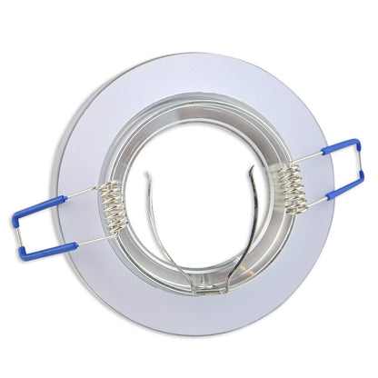 Einbaurahmen GU10 MR16 Glas rund eckig Gehäuse Einbaustrahler Spot LED Halogen