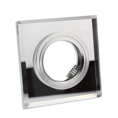 Einbaurahmen GU10 Glas rund eckig 60-70mm Gehäuse Einbaustrahler Spot LED
