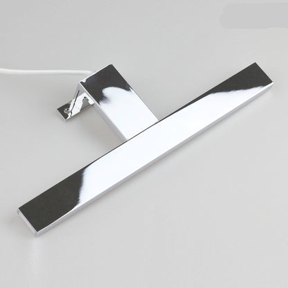 LED Spiegelleuchte Aluminium Chrom flach