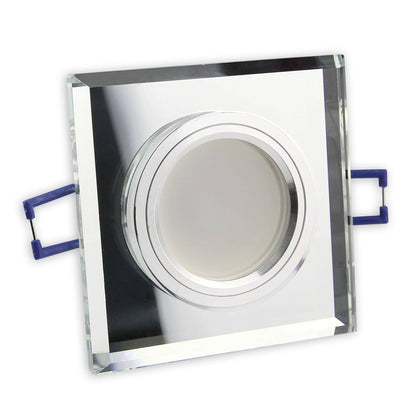 LED Einbaustrahler MR16 12 Volt 5-7W rund eckig Einbauspot Glas 75mm Bohrloch