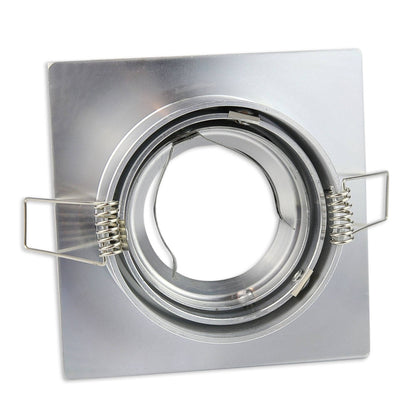 Einbaurahmen GU10 MR16 schwenkbar eckig Gehäuse Einbaustrahler Ø75-82mm Bohrloch Spot LED Halogen