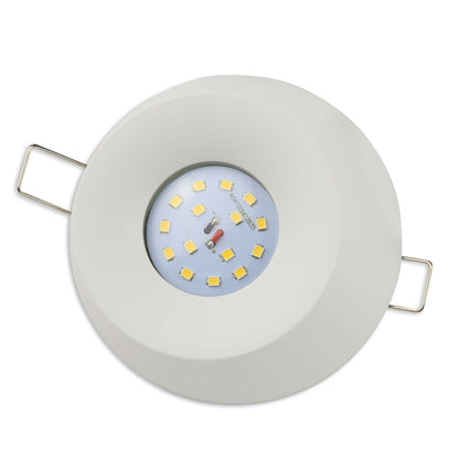Design Einbaurahmen GU10 MR16 rund eckig weiß chrom Gehäuse Einbauleuchte Ø70mm