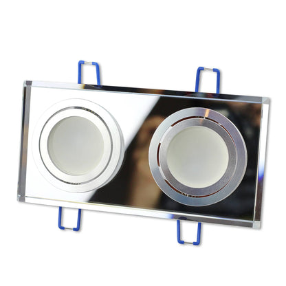 LED Einbaustrahler 2-fach 1-9 Watt Glas Gu10 Einbauspot Lampe Deckenleuchte