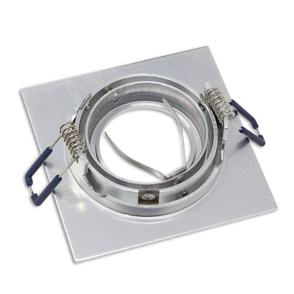 Einbaurahmen GU10 MR16 eckig Rahmen Einbaustrahler Ø75-85mm Bohrloch Spot LED