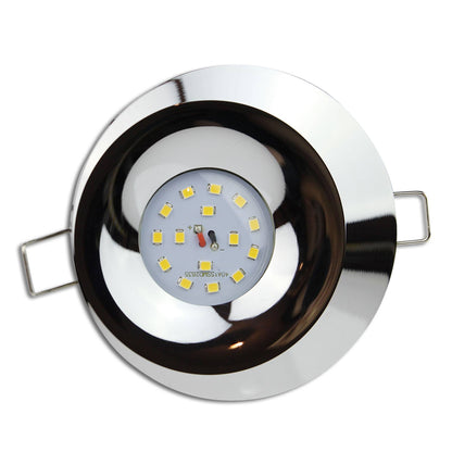 Design Einbaurahmen GU10 MR16 rund eckig weiß chrom Gehäuse Einbauleuchte Ø70mm